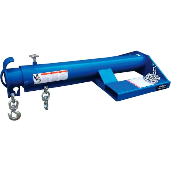 Global Industrial Shorty Telescoping Forklift Jib Boom Crane, 55-1/4in, 93inL, 4000 Lbs. Cap. 989045 - main